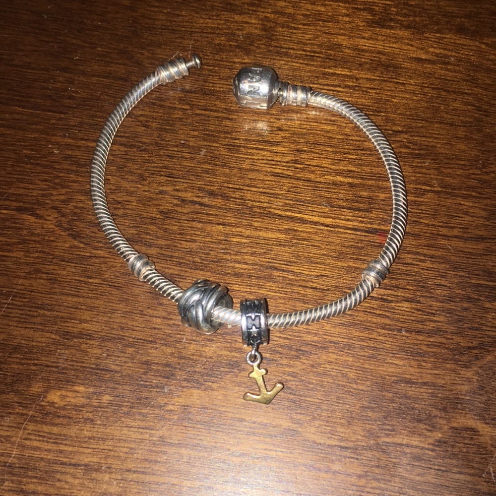 Pandora bracelet with two charms